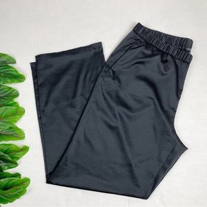 Eileen Fisher Black Satin Like Pants